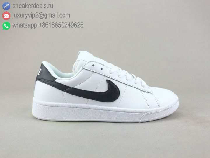 WMNS NIKE TENNIS CLASSIC LOW WHITE BLACK LEATHER UNISEX SKATE SHOES